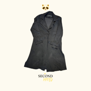 Trench/Abrigo Largo Negro