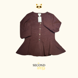 Blusa/Vestido Corte Peplum Color Vino