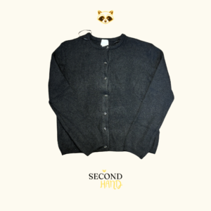 Cardigan Negro Tejido Básico